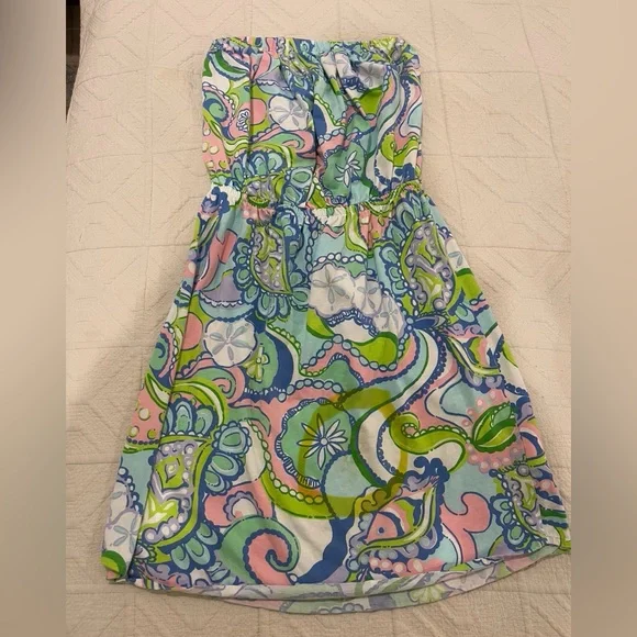 Lilly Pulitzer Windsor Conch Republic Strapless Dress- Small - Picture 5 of 7